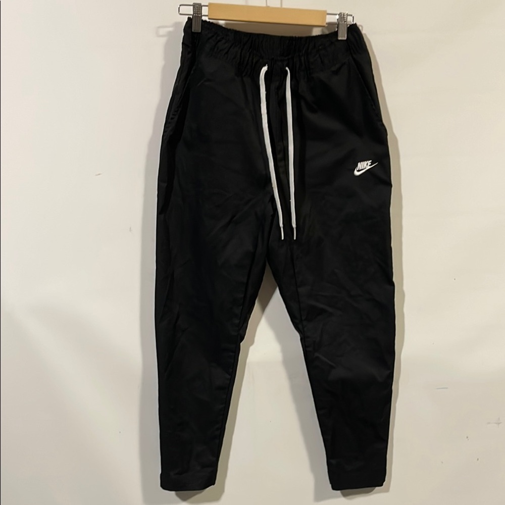 Nike Tech Men’s Black Joggers with White Accents Medium